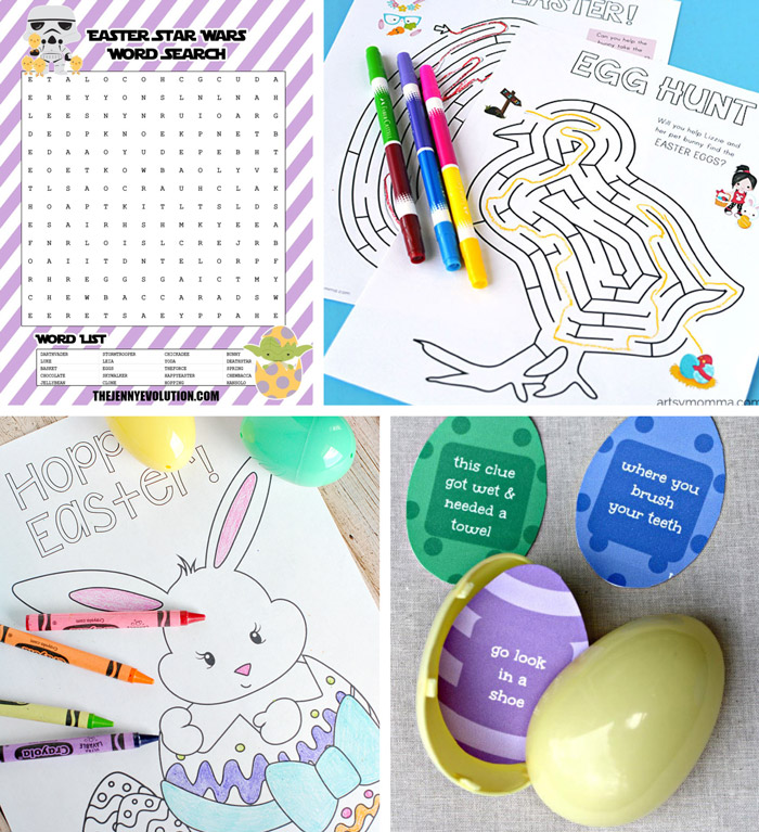 printable Easter activities and puzzles