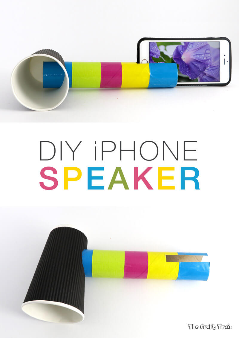 Create an iPod speaker from a cardboard tube and paper cup. This is a fun STEM craft for kids to learn about sound.