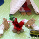 Camping small world for creative play. This has been inspired by the book 'Old tracks new tricks' by Jessica Peterson