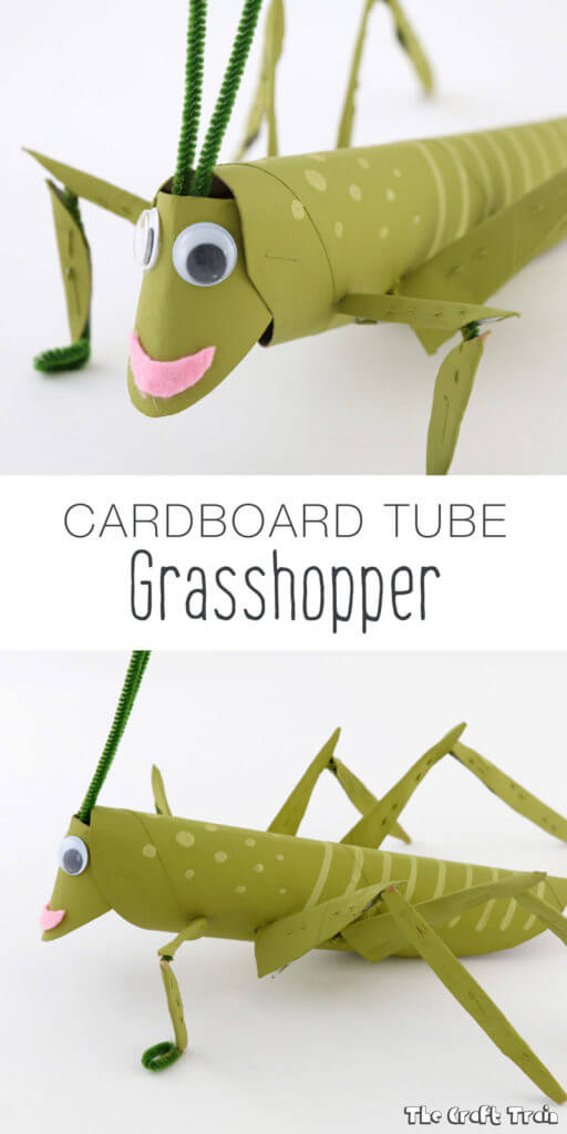 Make a cardboard tube grasshopper – this is a fun nature-inspired craft for kids