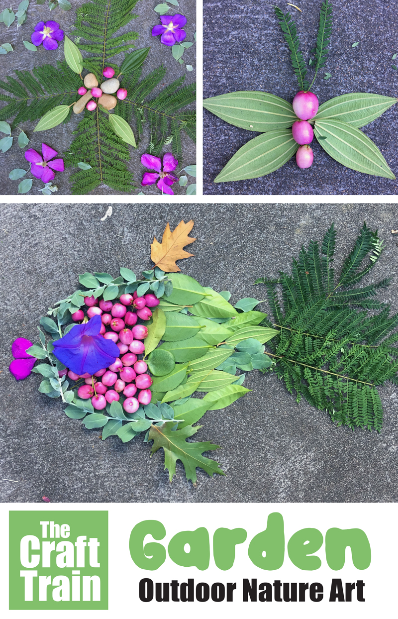 garden art – a fun outdoor nature art activity for kids