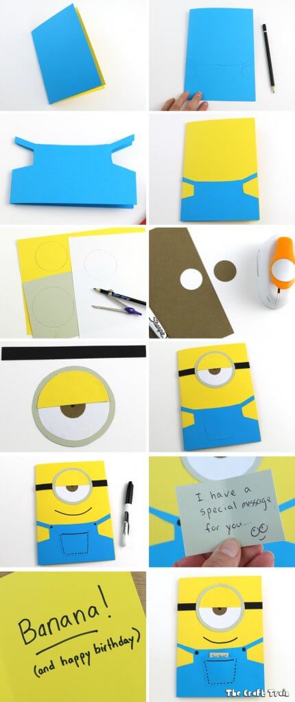 Easy Minion Greeting Card - The Craft Train
