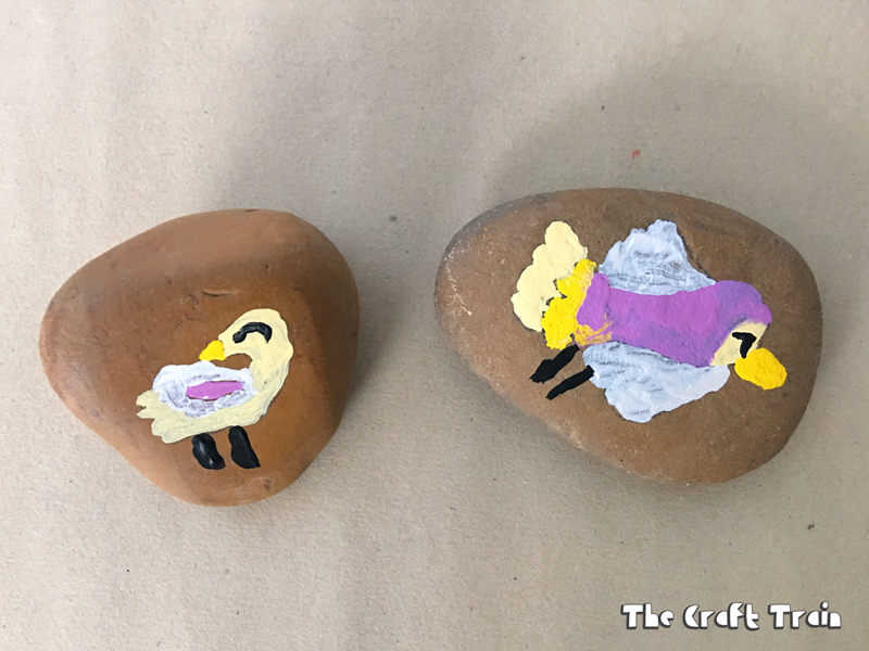 hand painted kid-made rocks