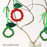 Make some easy beaded apple - a simple craft for kids great for fine motor skills
