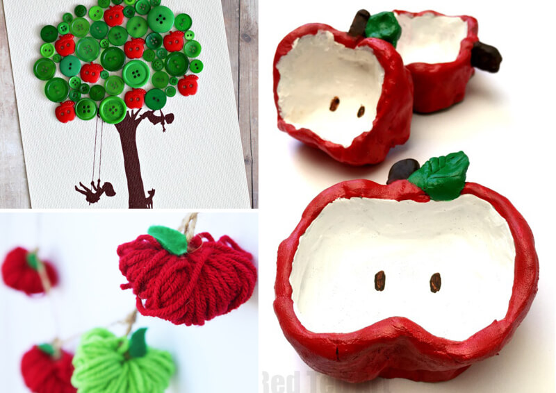Decorative apple crafts for kids