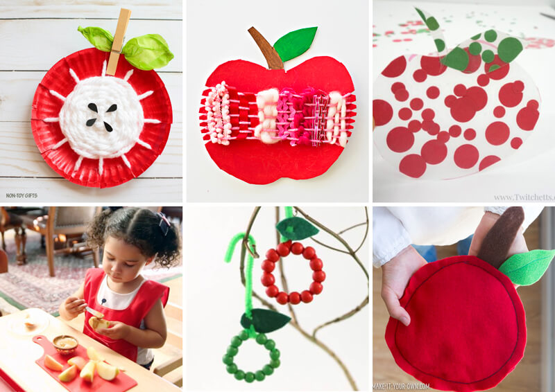 Apple crafts and activities for fine motor skills