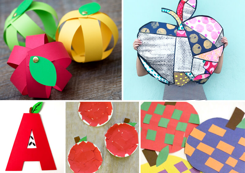 Easy apple paper crafts for kids
