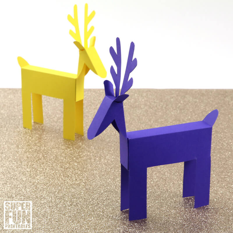 Printable paper reindeer