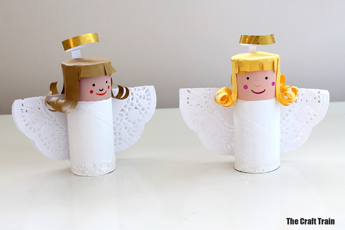 paper roll angel craft for kids - beautiful toilet roll angels
