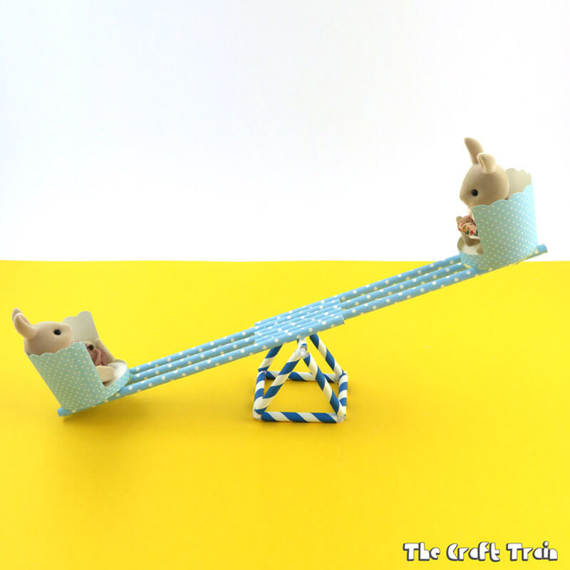 Straw See-saw