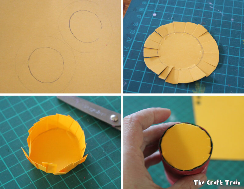 How the make a paper roll Easter basket base