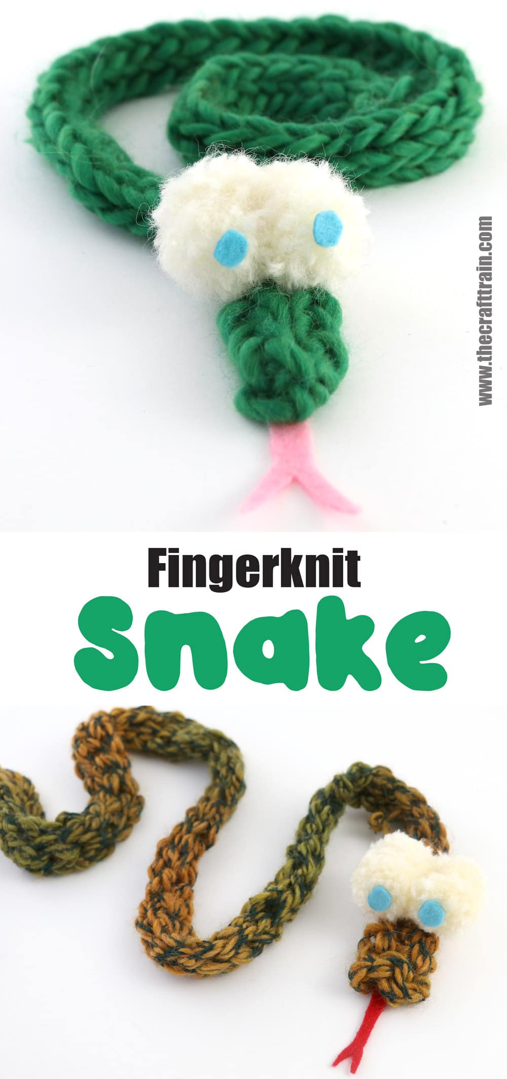 yarn snake craft for kids