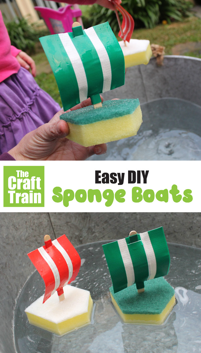 sponge boat craft idea for kids