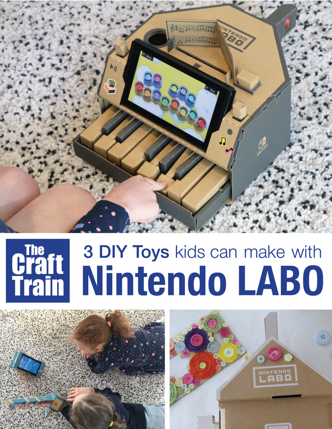 3 DIY toys you can make with Nintendo LABO. Kid-made crafts and product review #nintendo #NintendoLABO #review #DIYtoy #STEM