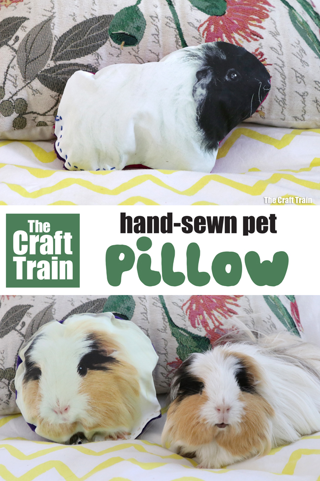How to make your own DIY pet pillow using NuFun Activities Transfer Paper #kidssewing #petpillow #handmadegifts #guineapigs #fabricart #handmade #kidscrafts #pets #sponsored