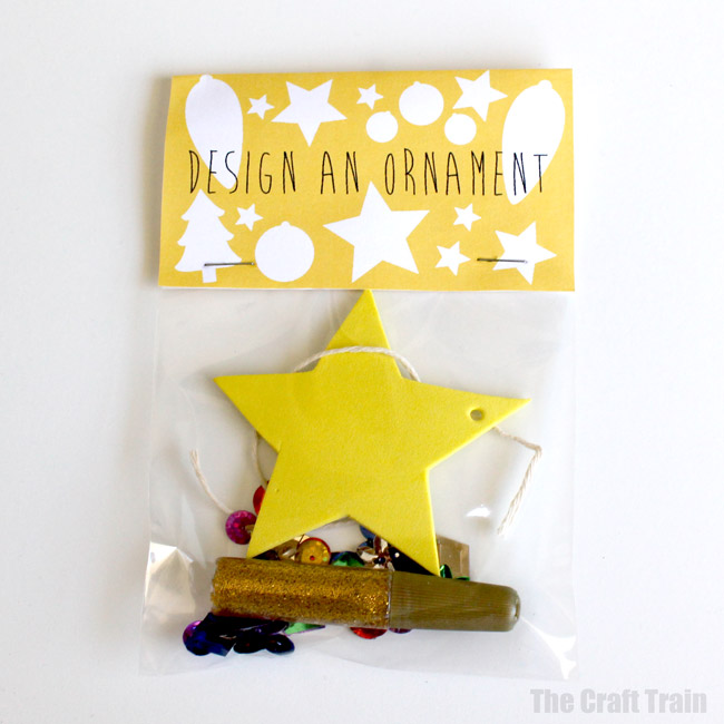 Design a Christmas Ornament gift bags to hand out to school friends #christmascrafts #giftideas #kidscrafts