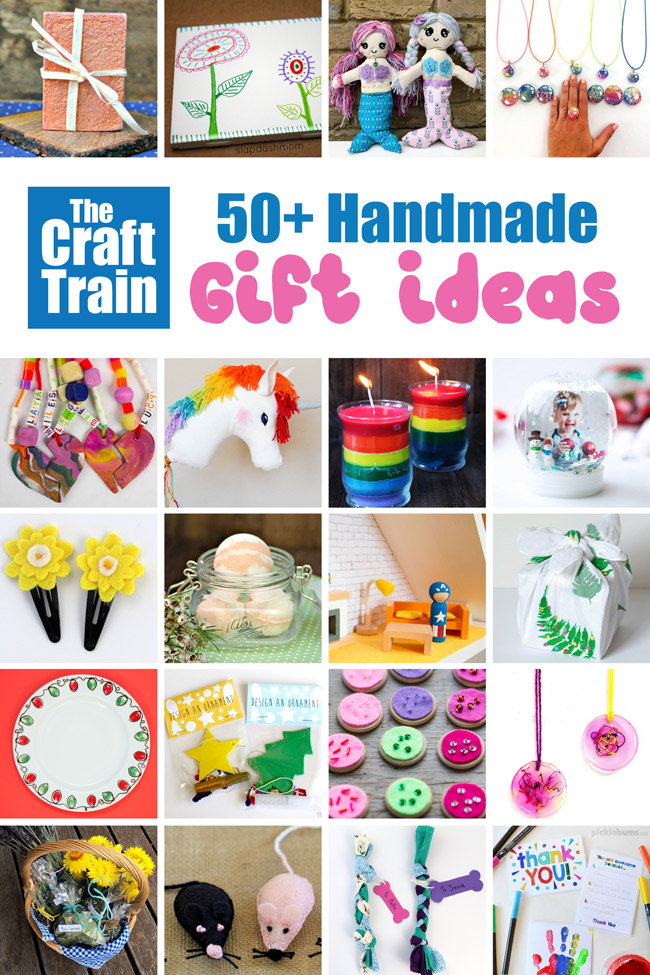 50+ handmade gift ideas for family, friends, kids and teachers #handmadechristmas #handmade #kidscrafts #easycrafts #giftideas