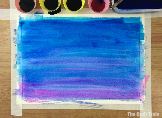 liquid watercolour and salt process art step 3 #watercolour #watercolor #processart #kidsart