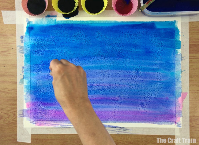 liquid watercolour and salt process art step 3 #watercolour #watercolor #processart #kidsart