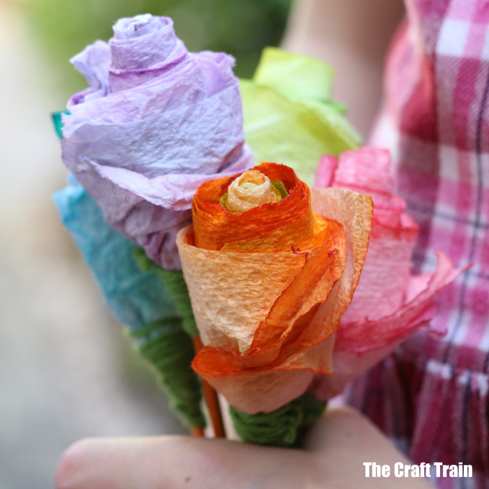 How to make a rose from paper towel