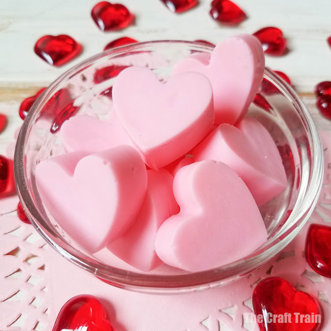 how to make soap – strawberry hearts