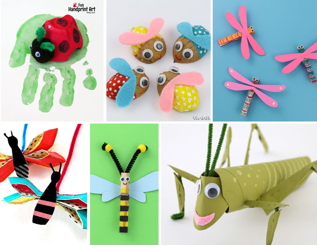 Insect craft ideas for kids #kidscrafts #spring #insects #springcrafts