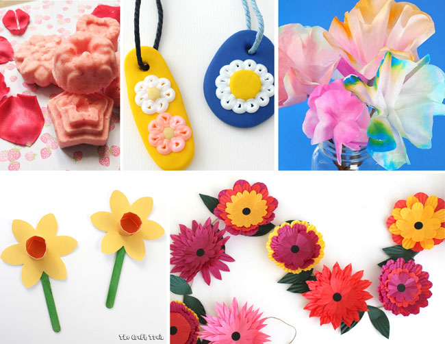 Easy flower crafts for kids #flowers #kidscrafts #spring #kidsactivities #flowers