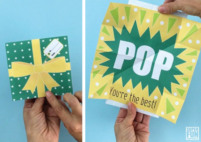 Pop up "Pop" fathers day card