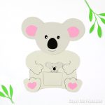 Printable mothers day card idea! Koala mother and baby card for Mothers Day or any occasion. So cute! Printable template with instructions #kidscards #mothersday #papercrafts #kidsactivities #printablecards #printables