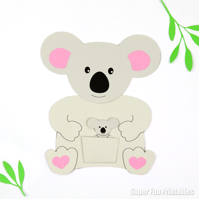 mother & baby koala card
