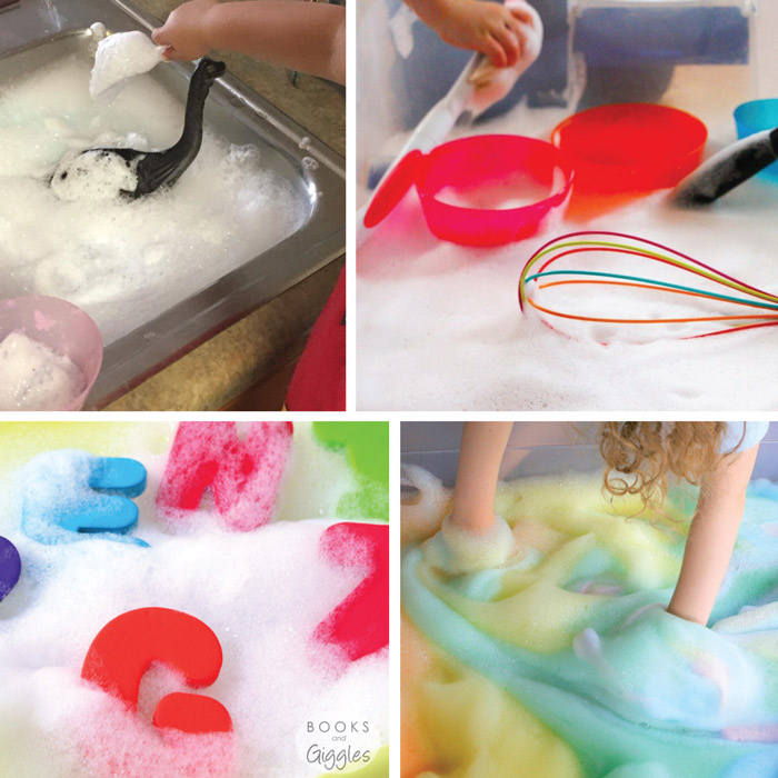 Bubble sensory play for kids