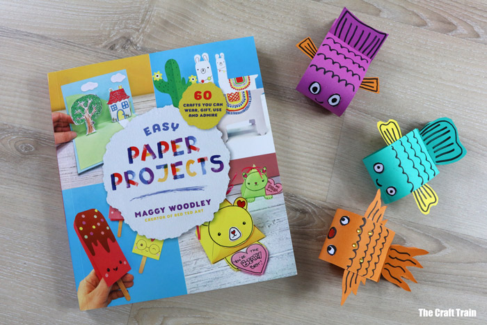 Paper fish craft from Easy Paper Projects, the new book by Maggy Woodly