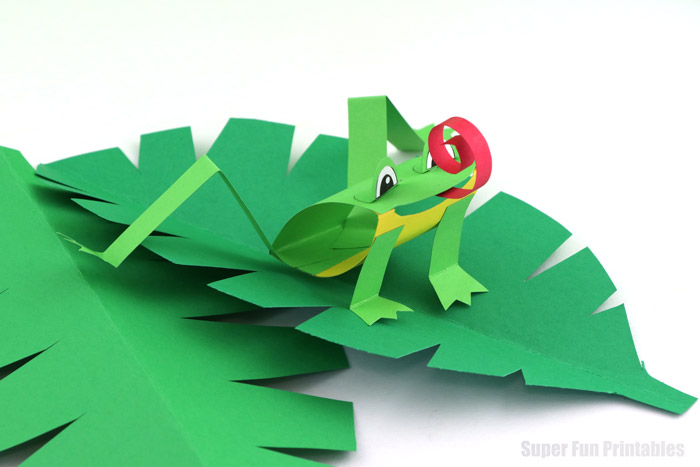 paper frog on a leaf