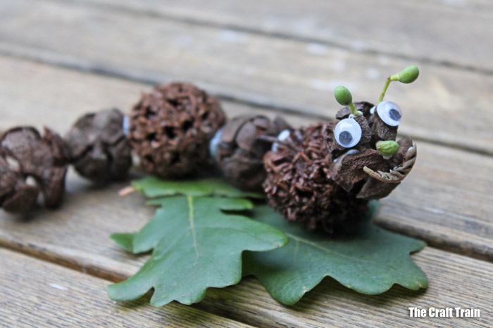 caterpillar nature craft for kids