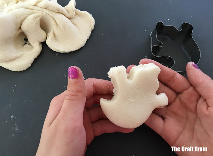 salt dough ghost shape