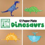 12 easy dinosaur paper plate crafts for kids with printable templates