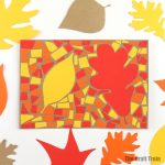 Easy Autumn art idea for kids – make a paper mosaic
