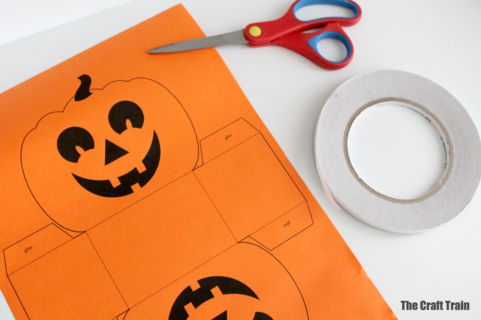 printable paper pumpkin basket craft