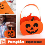 Halloween Paper Pumpkin Basket Printable - The Craft Train