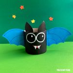 Bat craft for kids made from a recycled paper roll