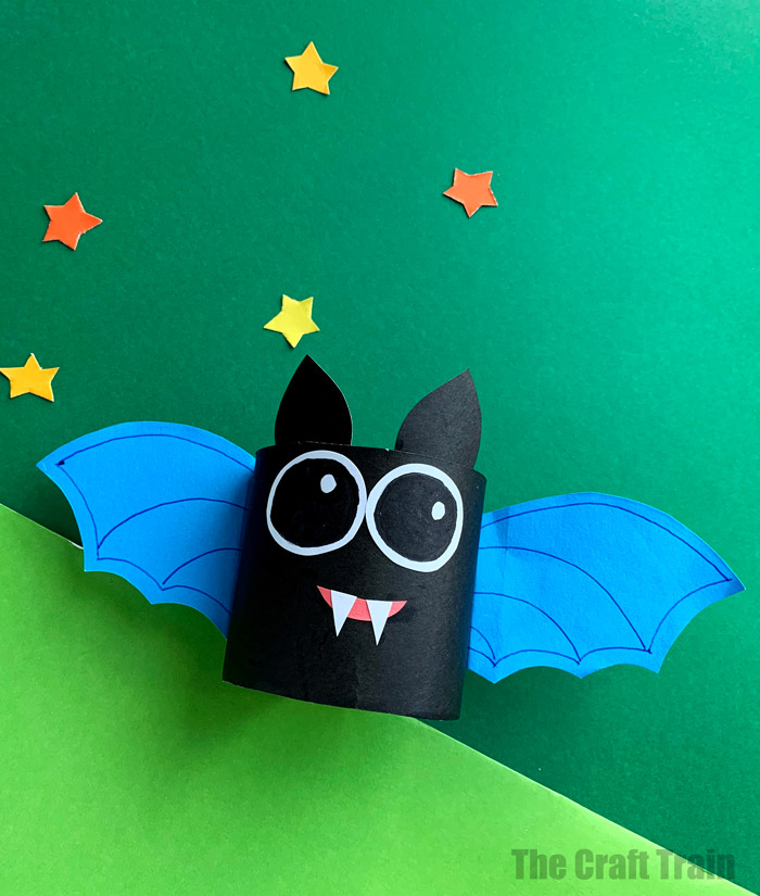 easy paper roll bat craft idea for kids