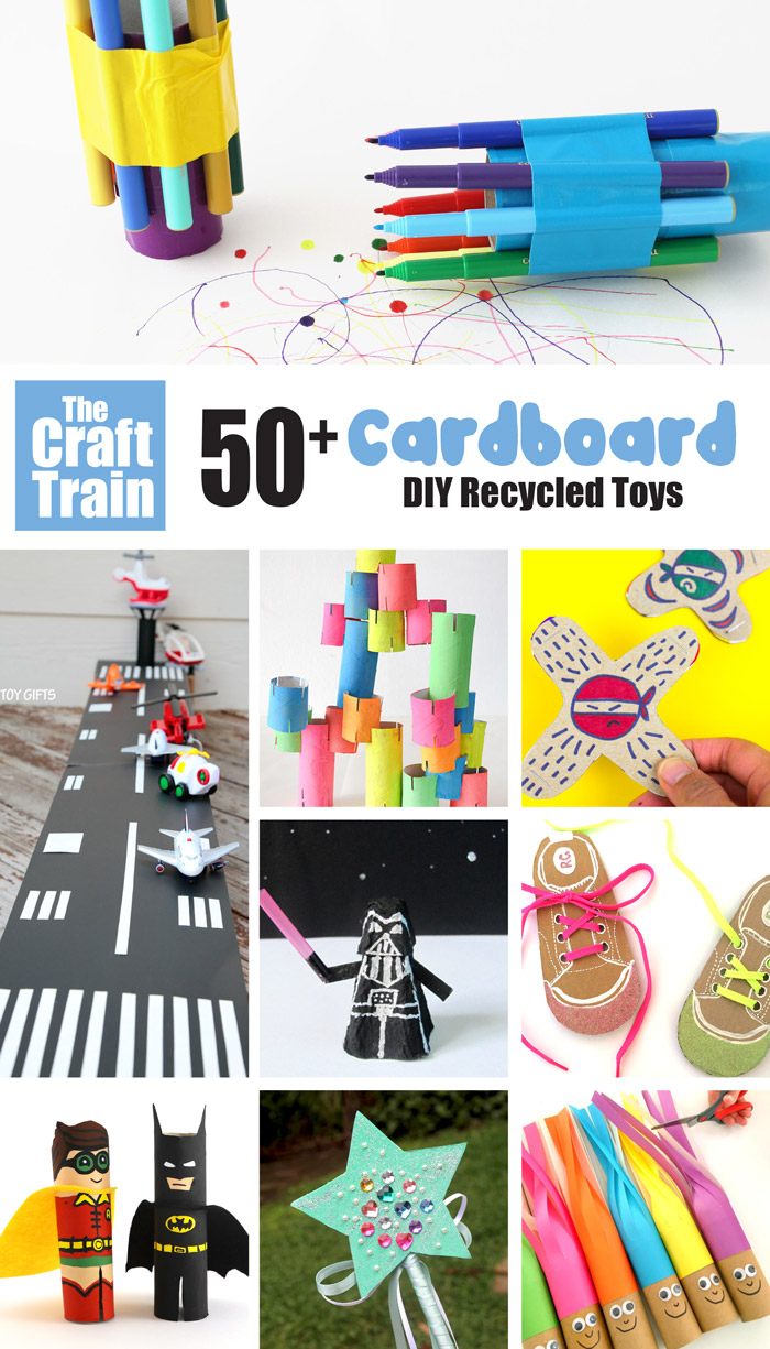 cardboard toy ideas for kids from recyclables