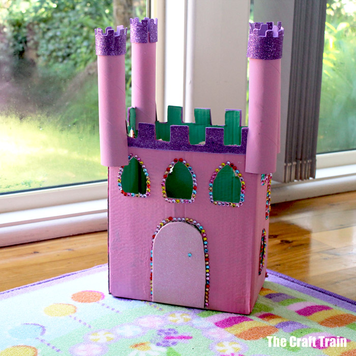 Cardboard castle craft for kids