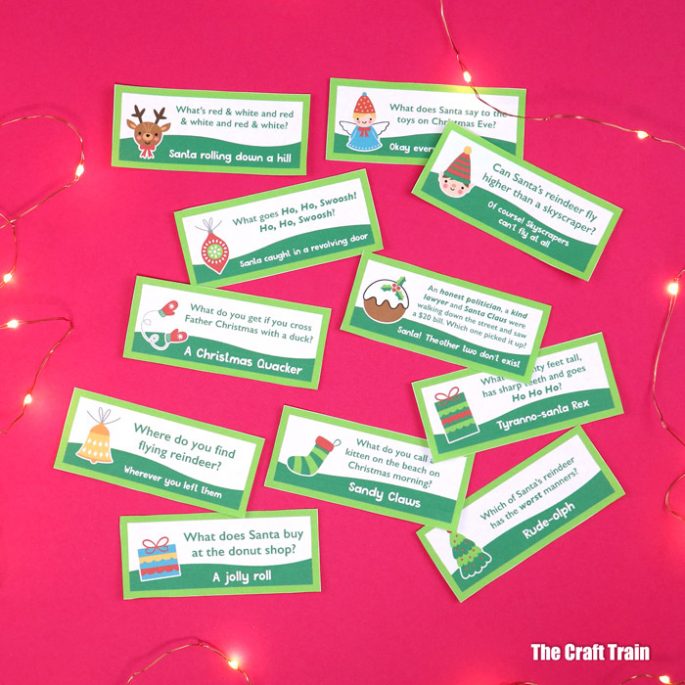 Free printable Christmas jokes - The Craft Train