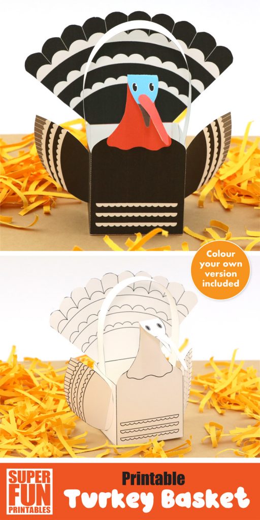 printable turkey basket - The Craft Train