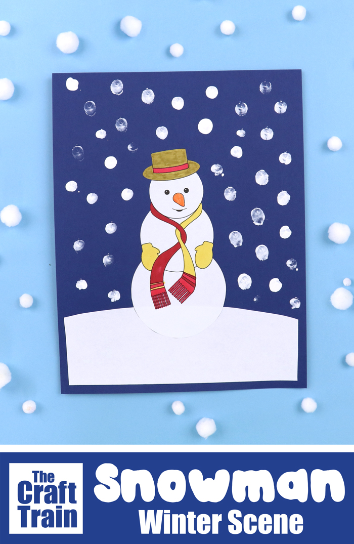Printable snowman art activity