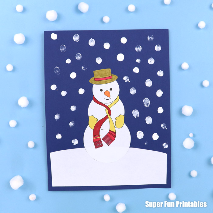 Snowman scene Winter craft