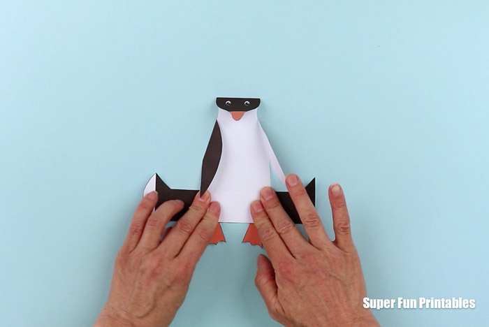 steps for construction paper penguin