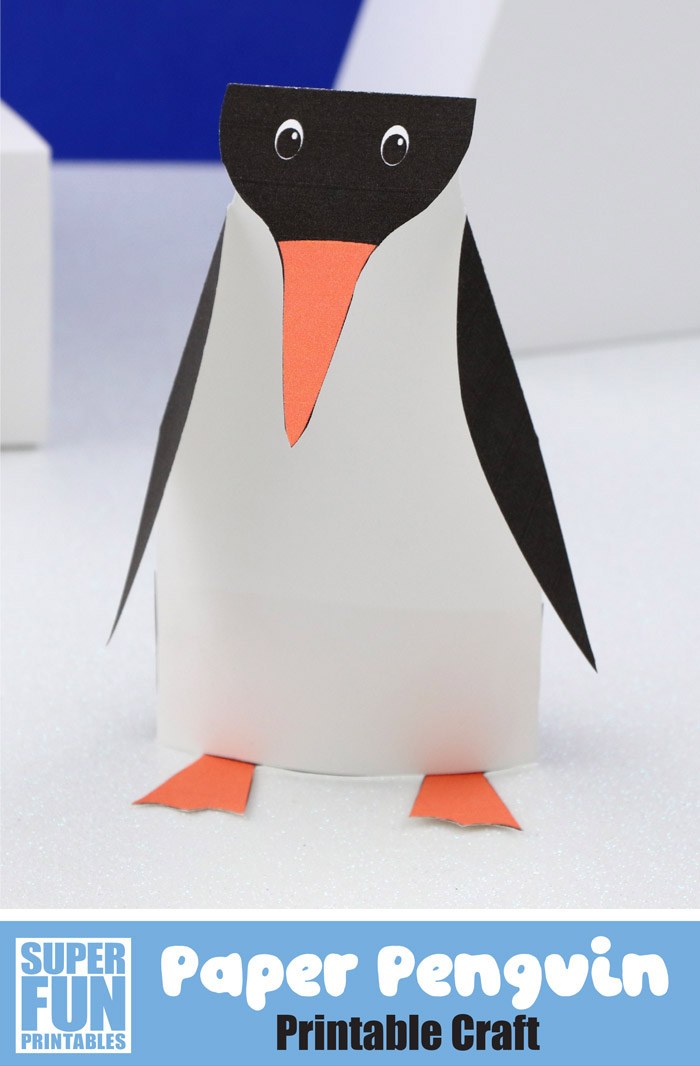 Easy paper penguin craft for kids