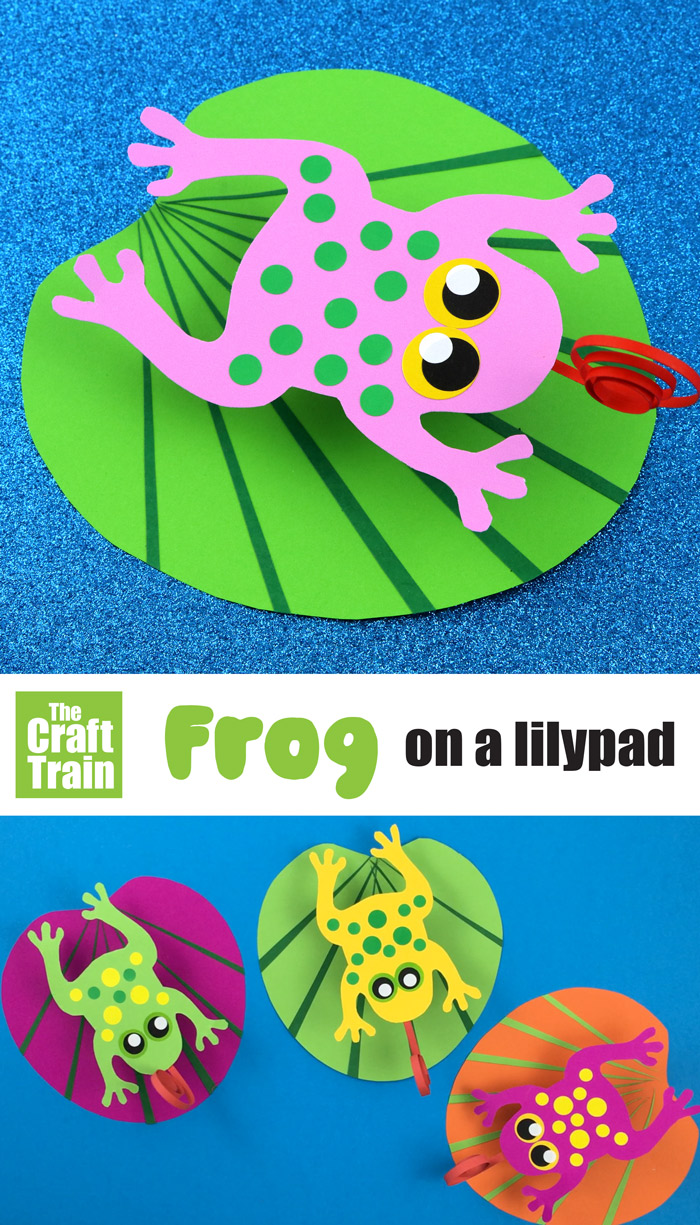 frog on a lilypad paper craft for kids